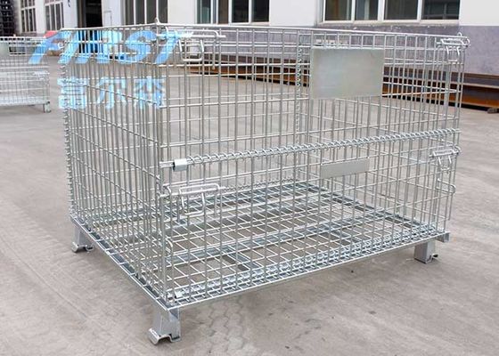 qualidade  Stackable Steel Q235 50*50mm Wire Mesh Box Pallet fábrica