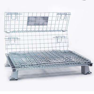 qualidade  Collapsible Workshop 6.0mm Wire Q235 Steel Pallet Cages fábrica