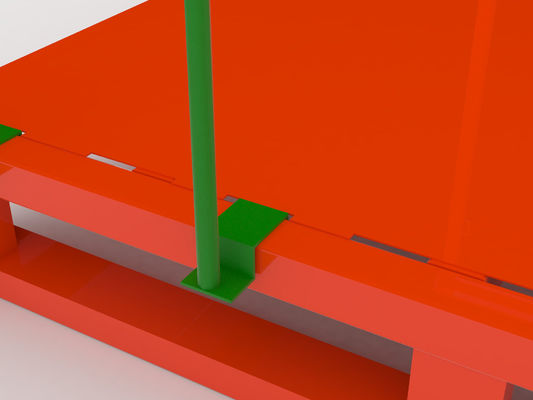 Stillages empilháveis da capacidade vermelha da verticalidade 150KG da laranja 30*50mm