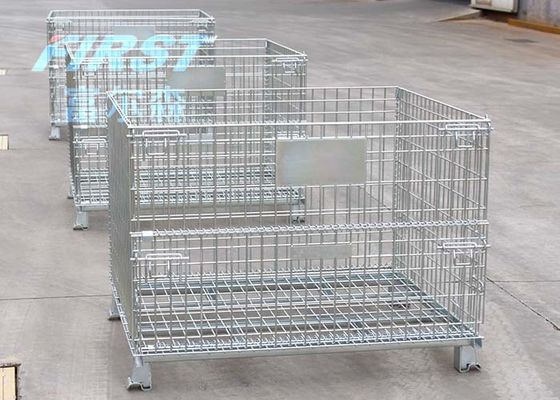 O dobro da capacidade do armazém 800KGS enfrentou o fio Mesh Box Pallet