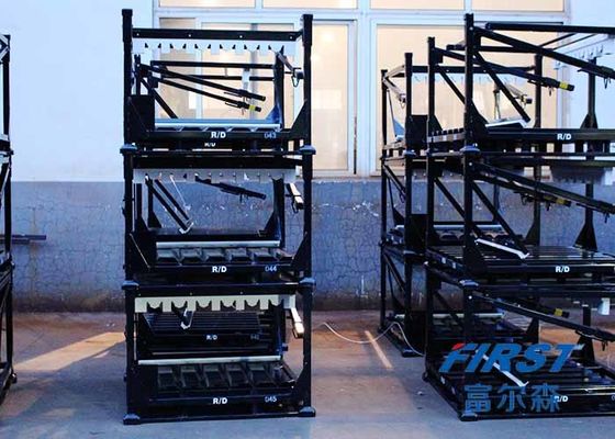 4 camadas que empilham a caixa de pálete do metal
