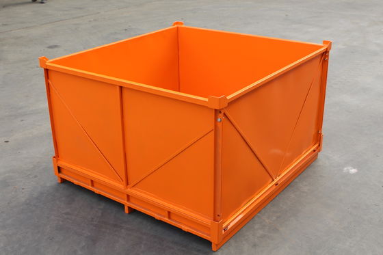 Gaiolas galvanizadas dobráveis da pálete do metal da espessura 48KG de 2.0mm