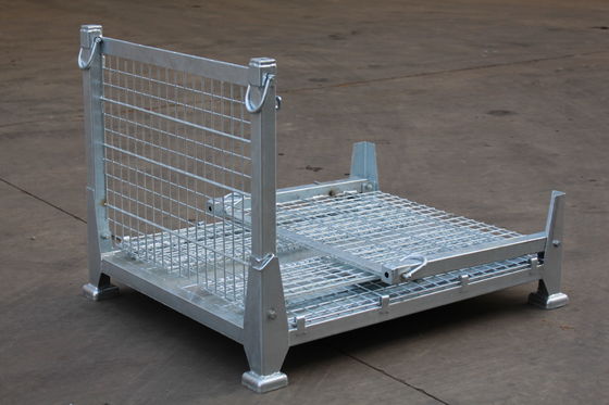 Eletro zinco dobrável 50x50 chapeado Mesh Metal Storage Cage