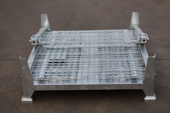 Eletro zinco dobrável 50x50 chapeado Mesh Metal Storage Cage