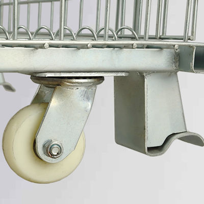 Gaiola dobrável Lockable de prata do metal 1500KG da dobradura 50*50mm