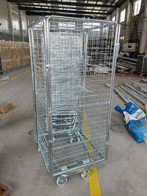 Recipiente leve galvanizado a quente da gaiola do rolo